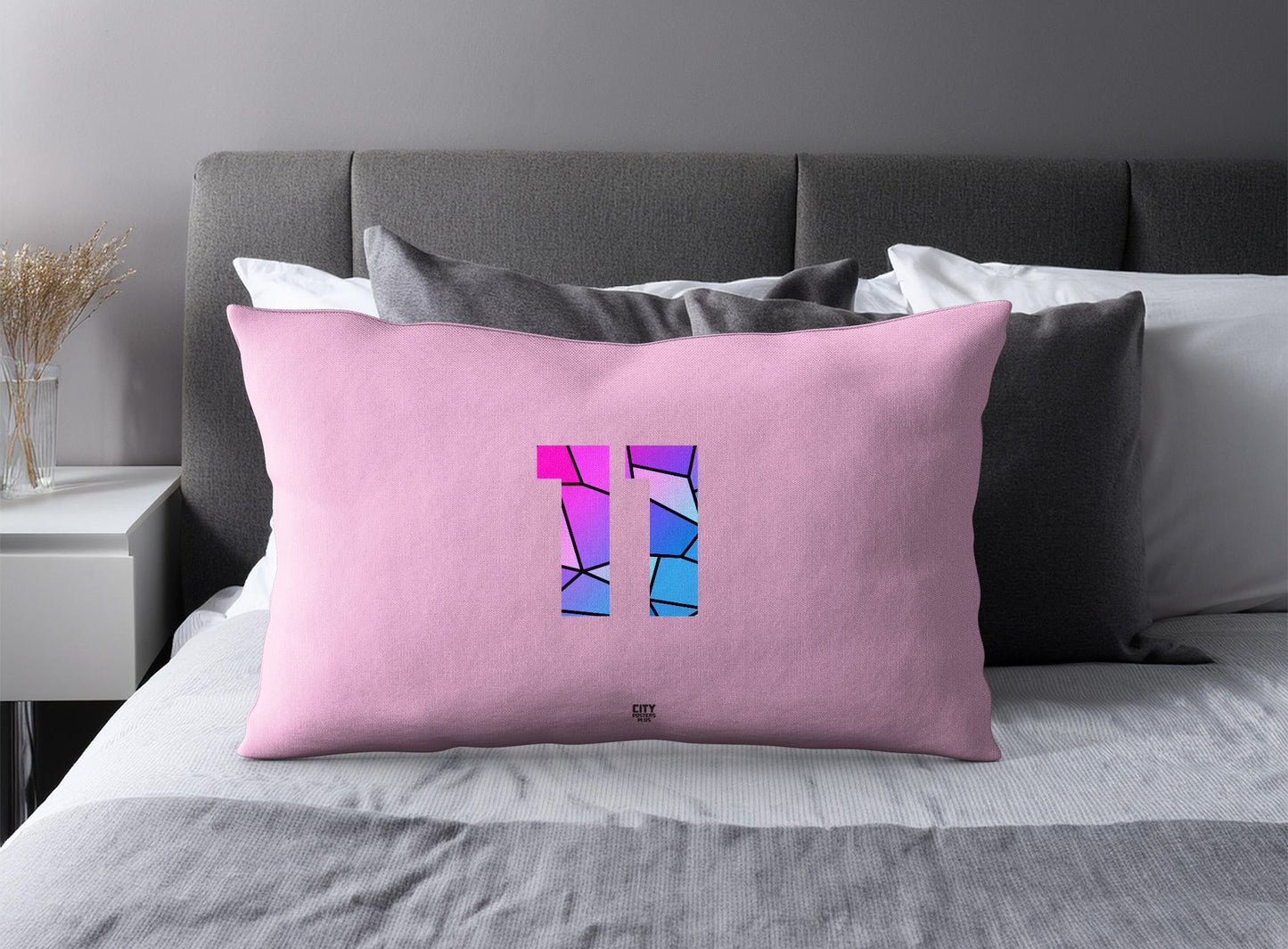 11 Number Pillow Case (Light Pink)