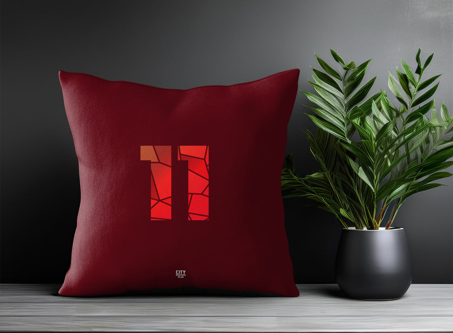 11 Number Pillow Case (Maroon)