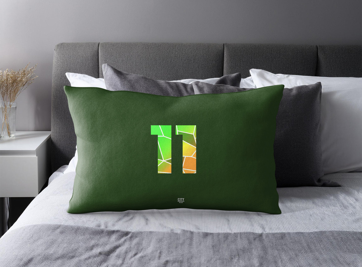 11 Number Pillow Case (Olive Green)