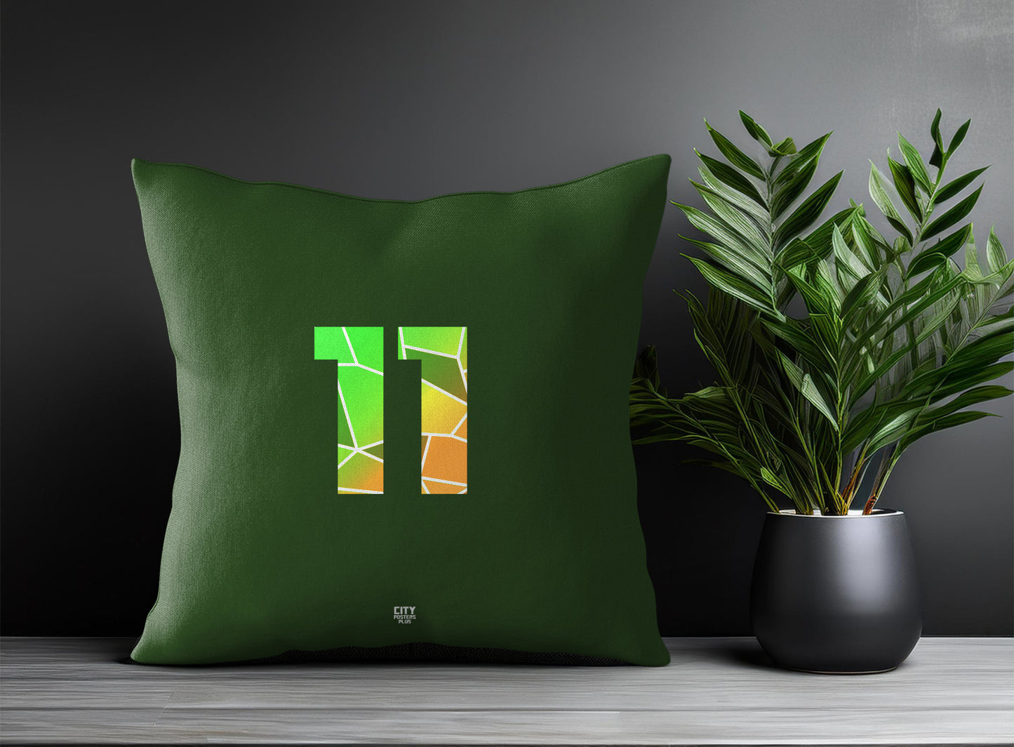 11 Number Pillow Case (Olive Green)