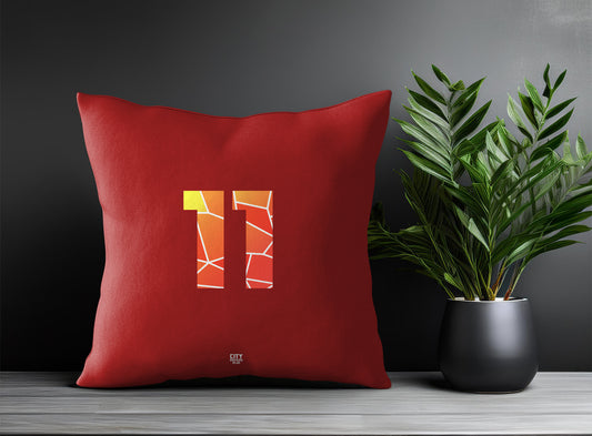 11 Number Pillow Case (Red)