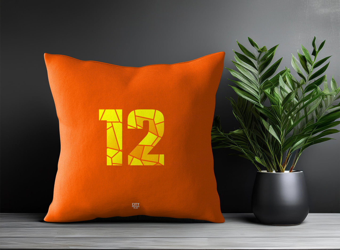 12 Number Pillow Case (Orange)