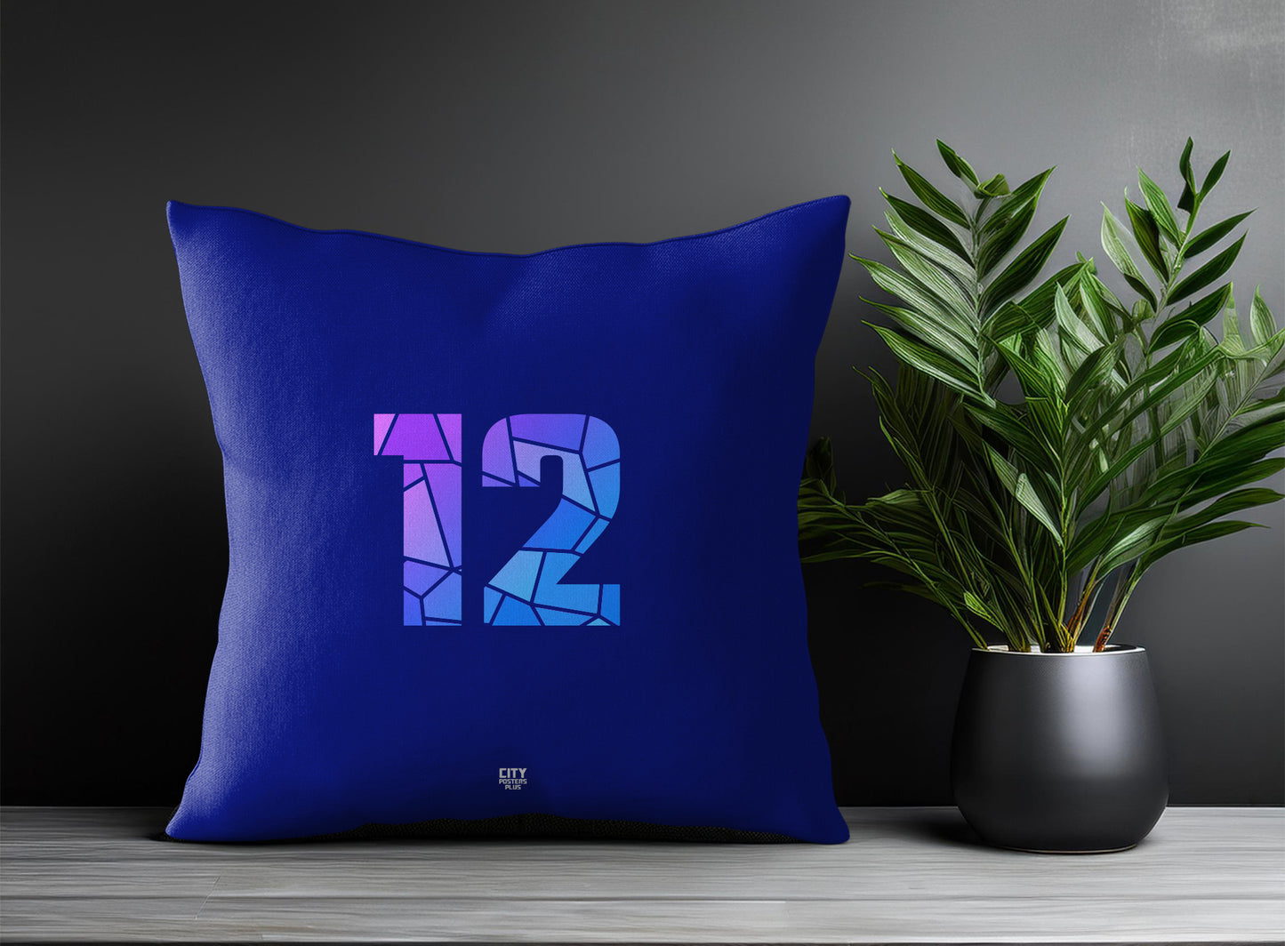 12 Number Pillow Case (Royal Blue)