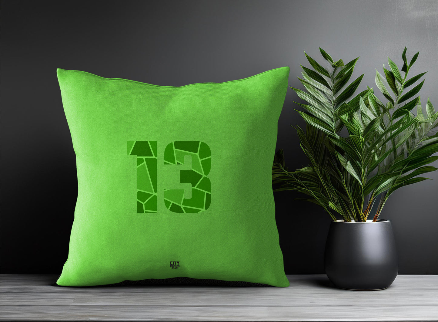 13 Number Pillow Case (Liril Green)