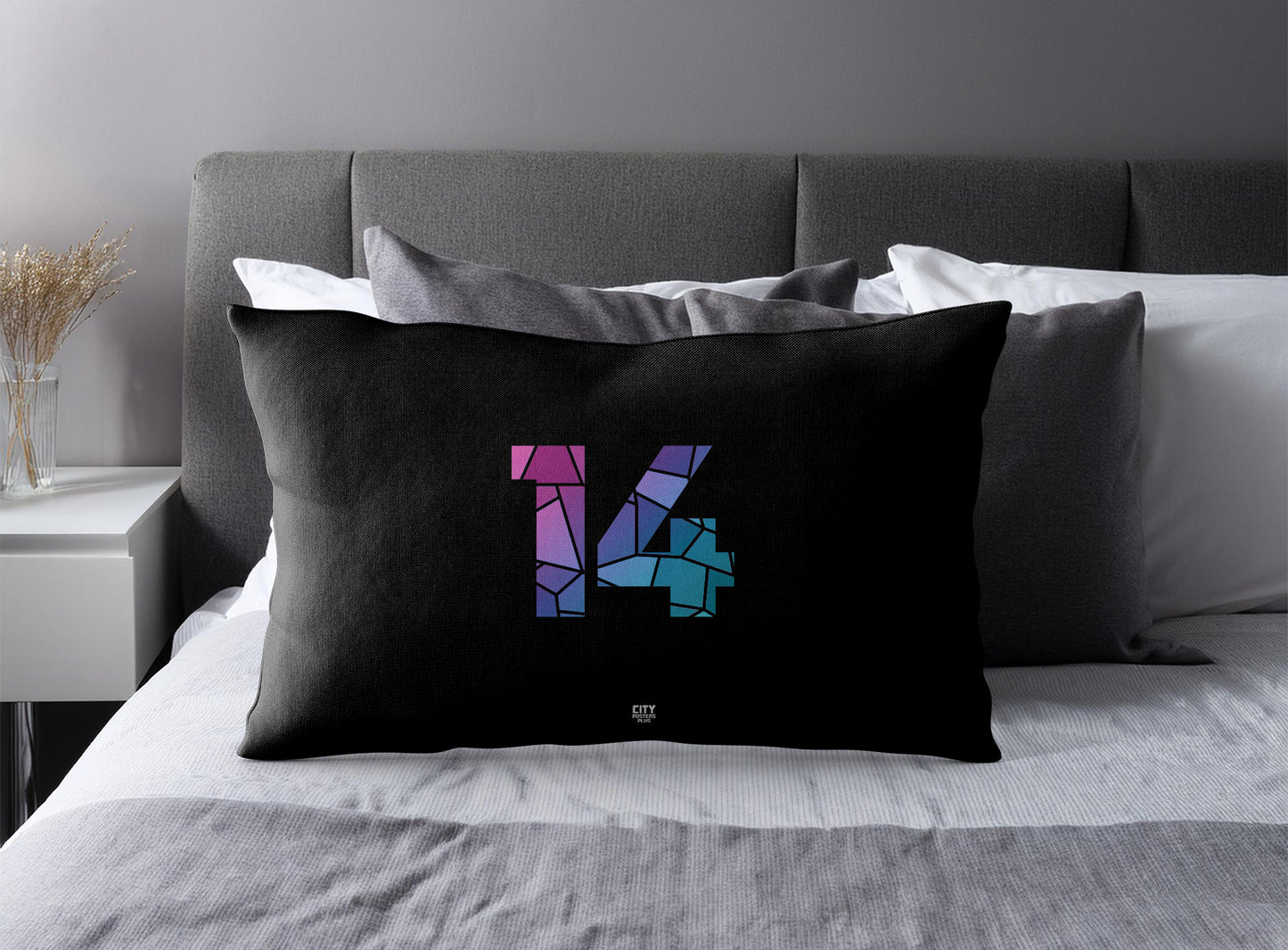 14 Number Pillow Case (Black)