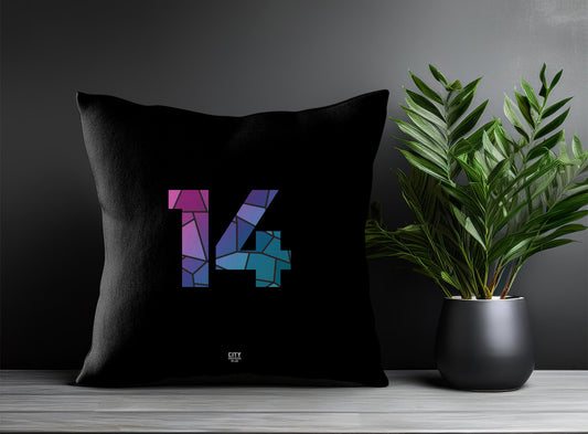 14 Number Pillow Case (Black)