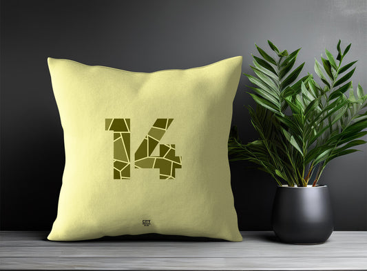 14 Number Pillow Case (Butter Yellow)