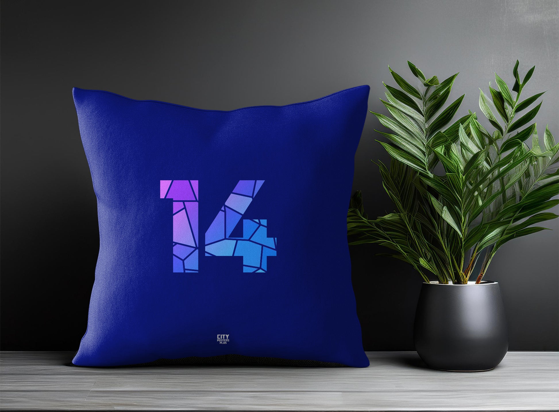 14 Number Pillow Case (Royal Blue)