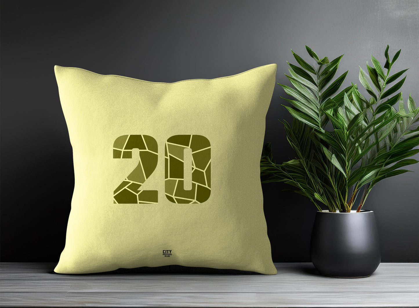 20 Number Pillow Case (Butter Yellow)