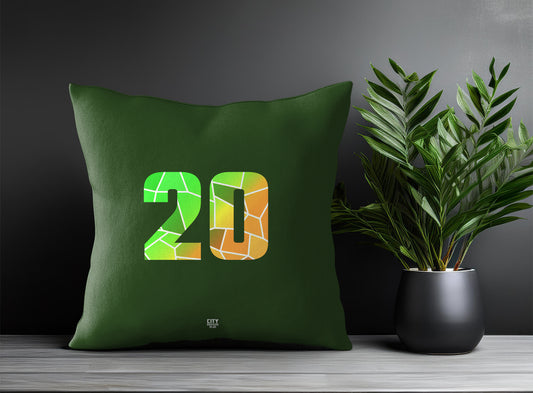 20 Number Pillow Case (Olive Green)