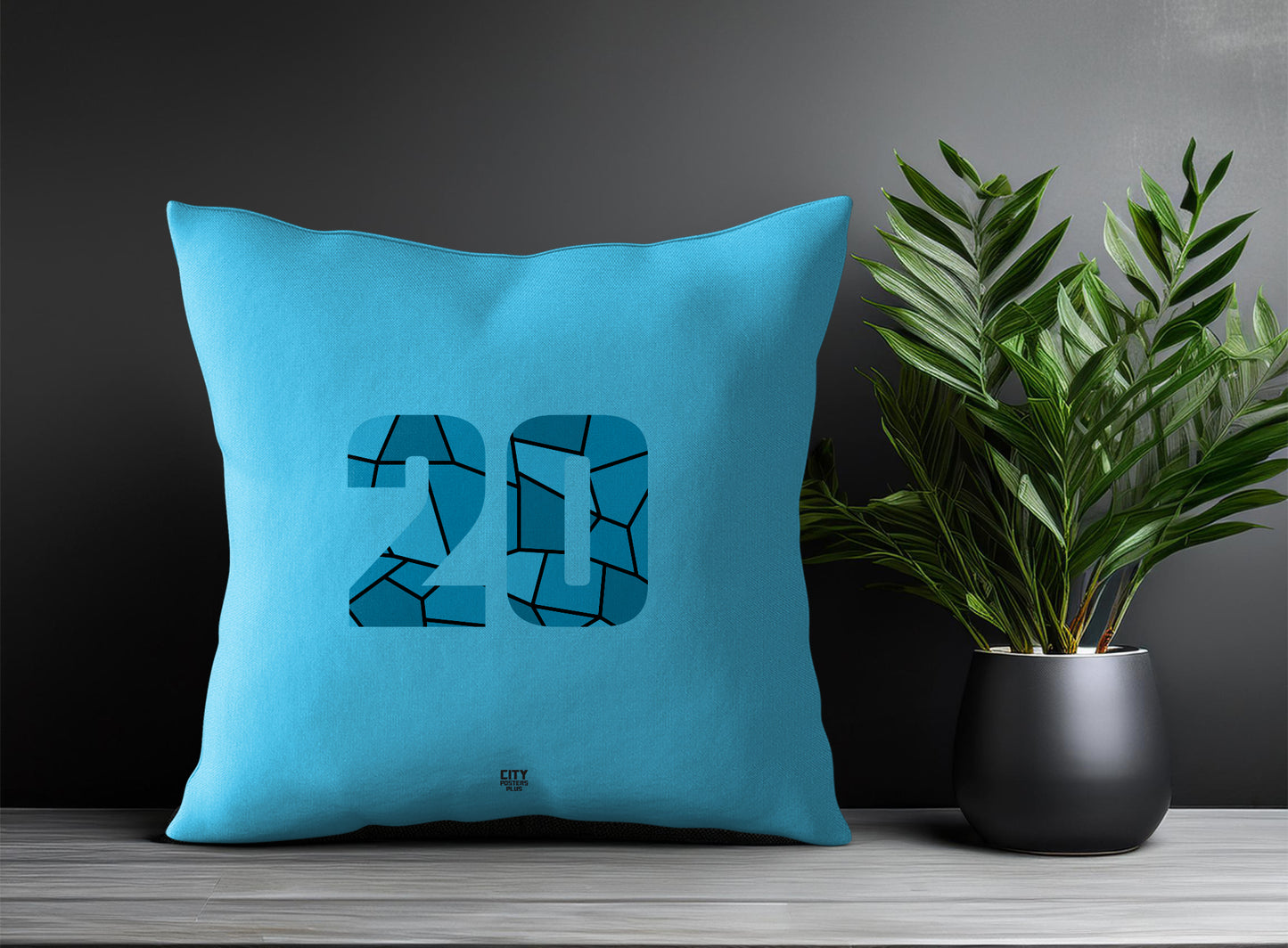 20 Number Pillow Case (Sky Blue)