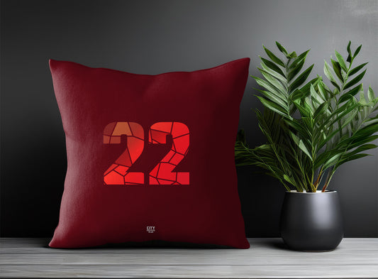 22 Number Pillow Case (Maroon)