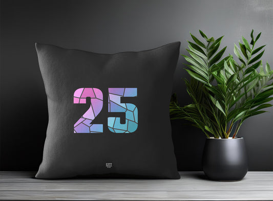 25 Number Pillow Case (Charcoal Grey)