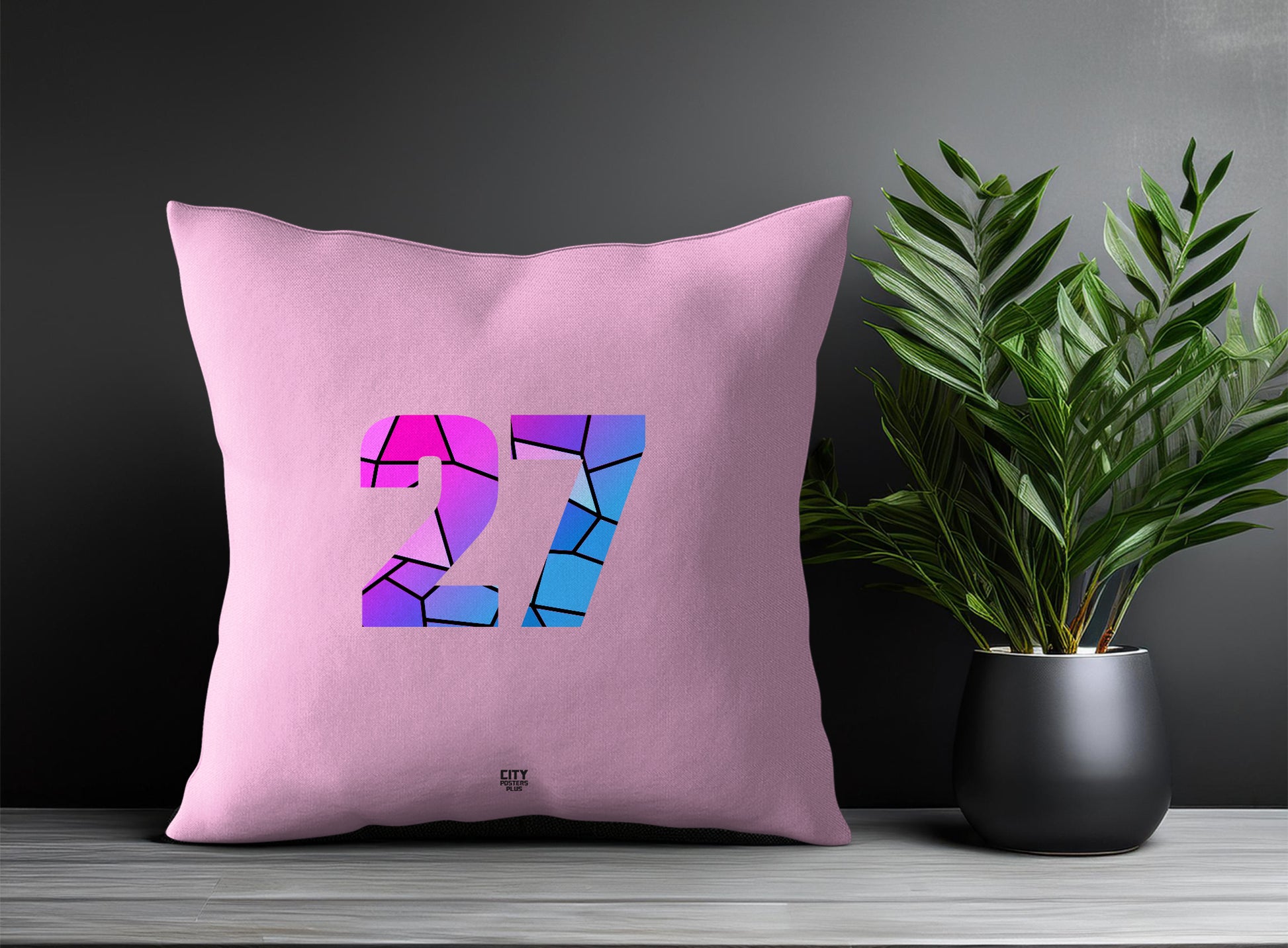 27 Number Pillow Case (Light Pink)