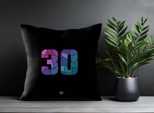 30 Number Pillow Case (Black)