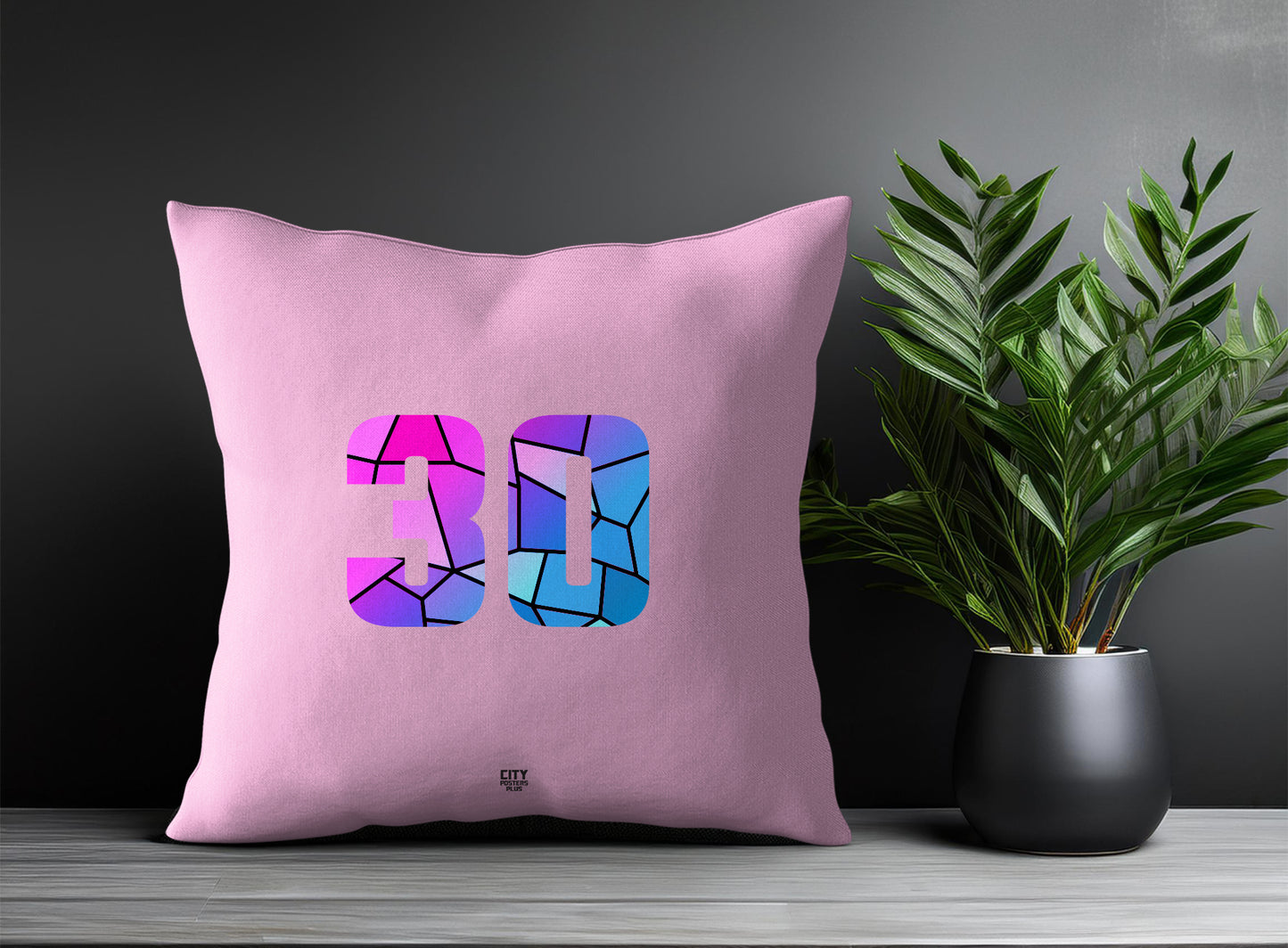 30 Number Pillow Case (Light Pink)