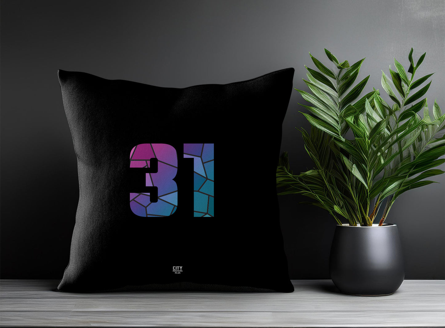 31 Number Pillow Case (Black)