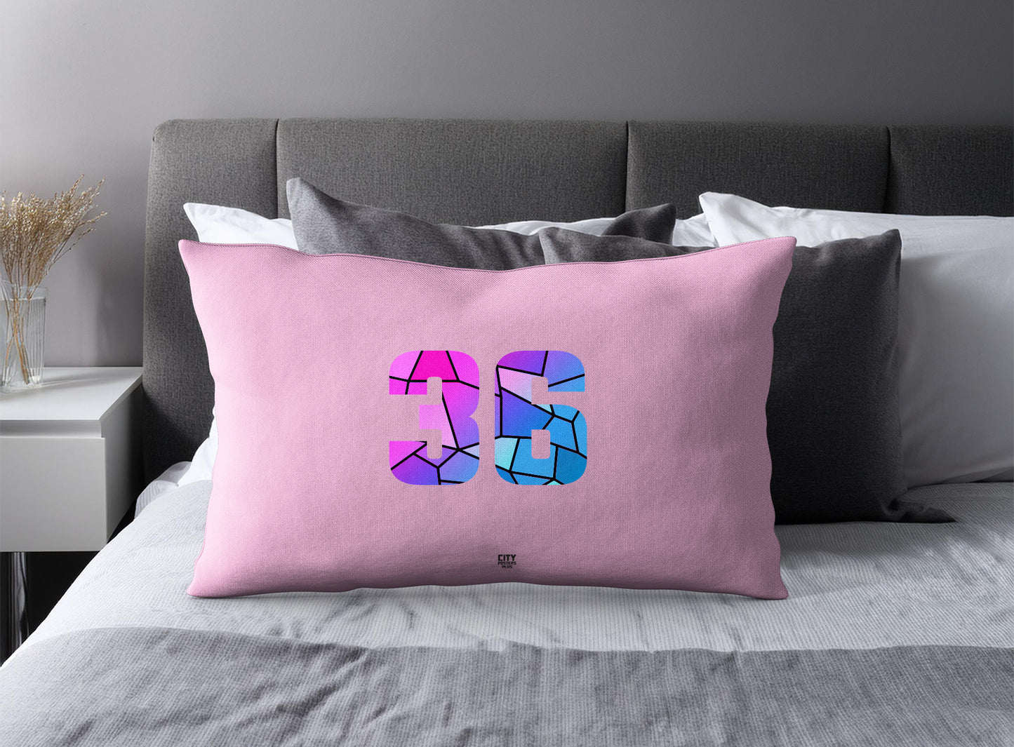 36 Number Pillow Case (Light Pink)