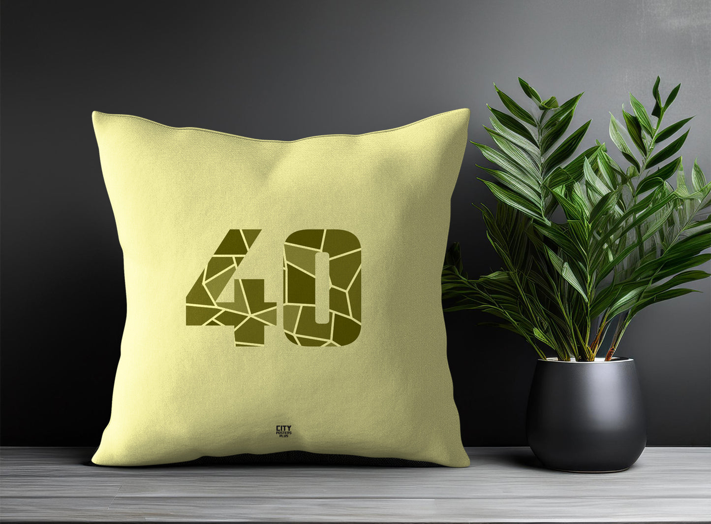 40 Number Pillow Case (Butter Yellow)