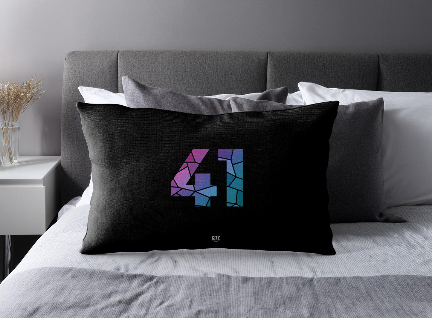 41 Number Pillow Case (Black)