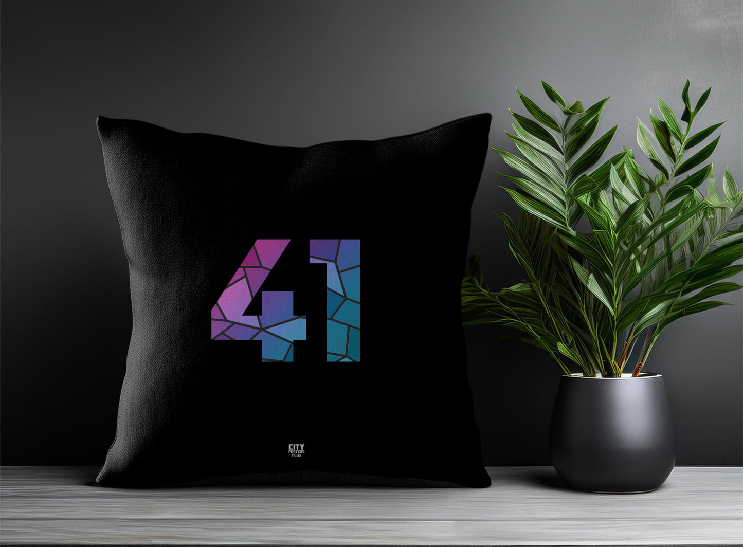 41 Number Pillow Case (Black)