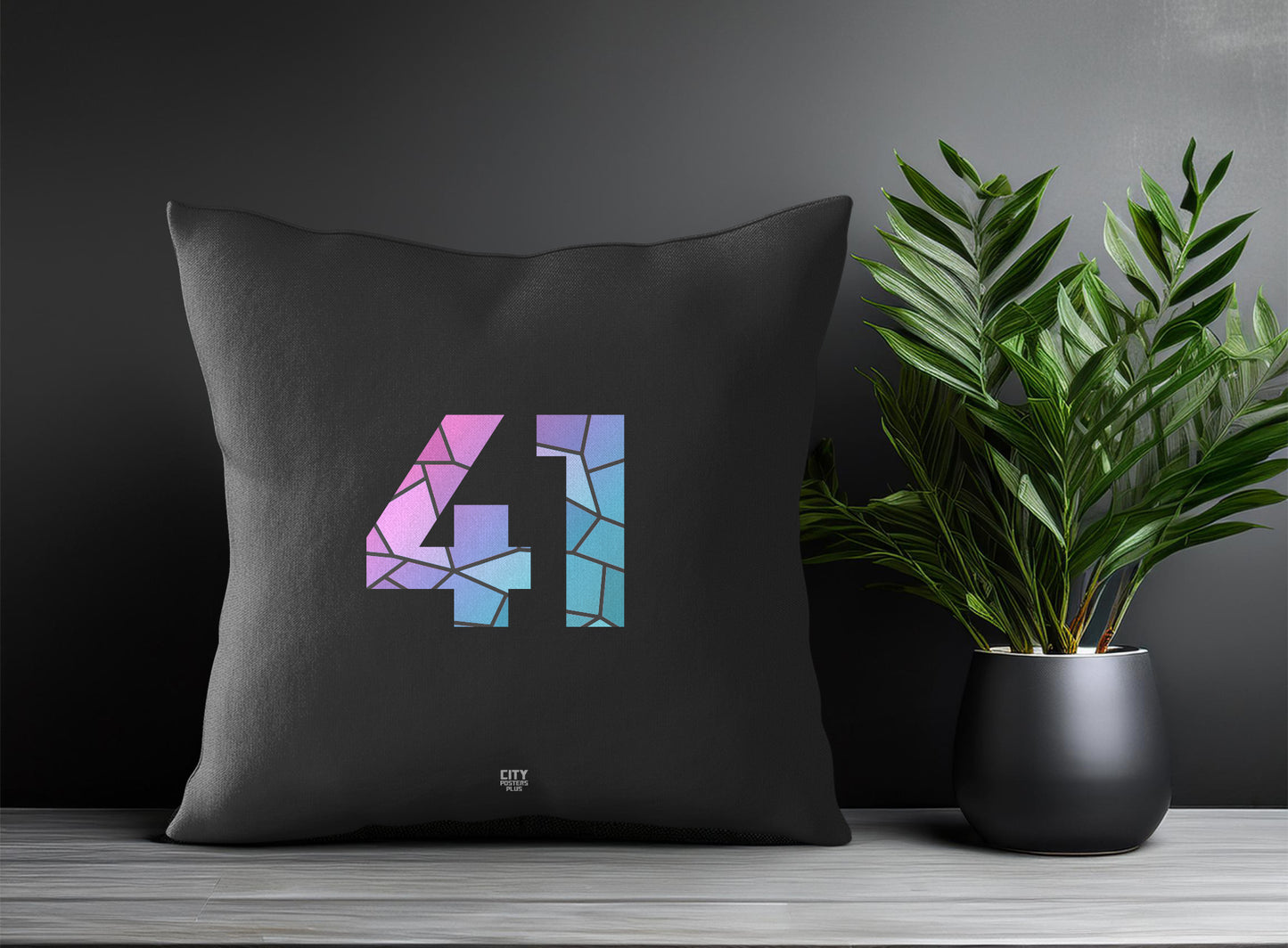 41 Number Pillow Case (Charcoal Grey)