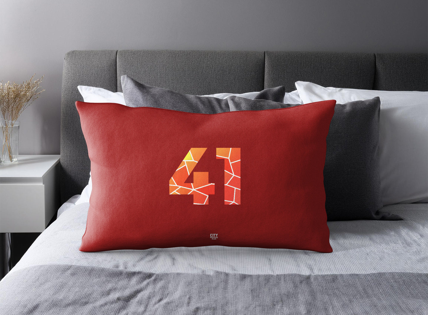 41 Number Pillow Case (Red)