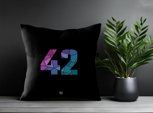 42 Number Pillow Case (Black)