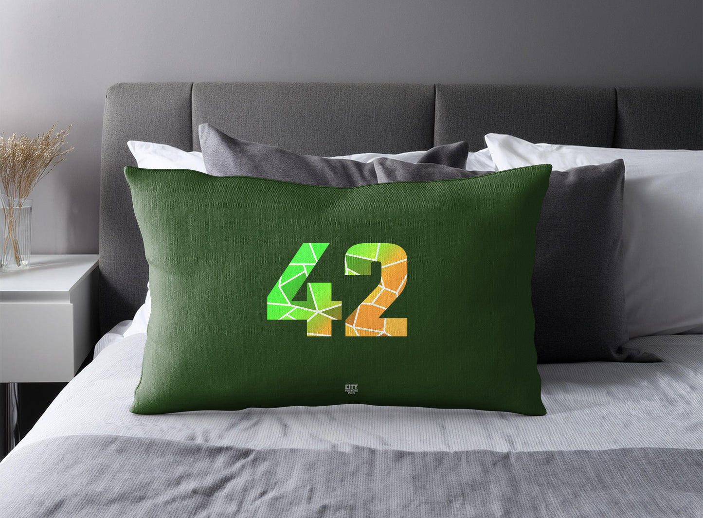 42 Number Pillow Case (Olive Green)