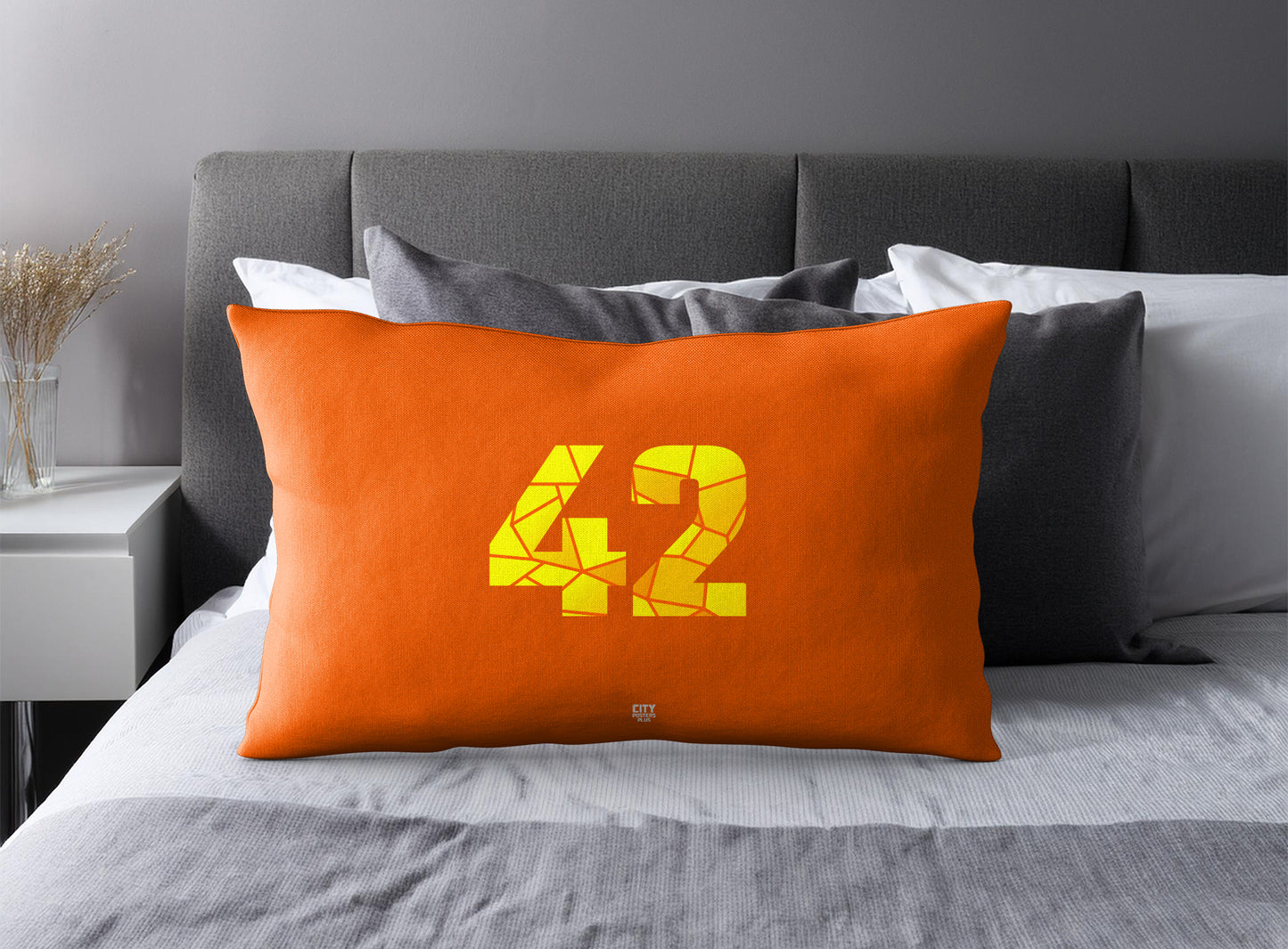 42 Number Pillow Case (Orange)