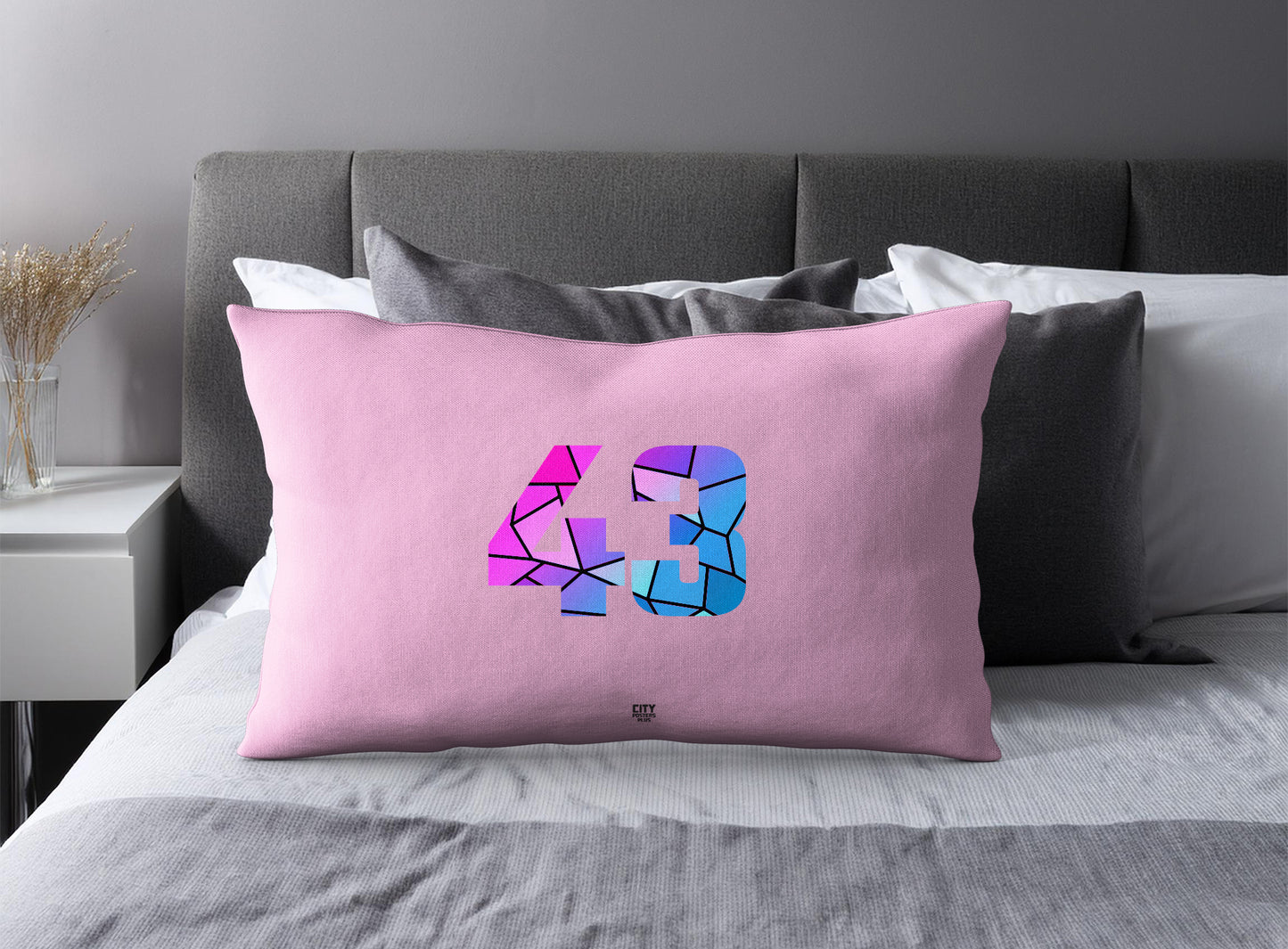 43 Number Pillow Case (Light Pink)