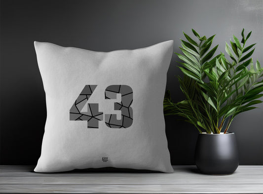 43 Number Pillow Case (Melange Grey)