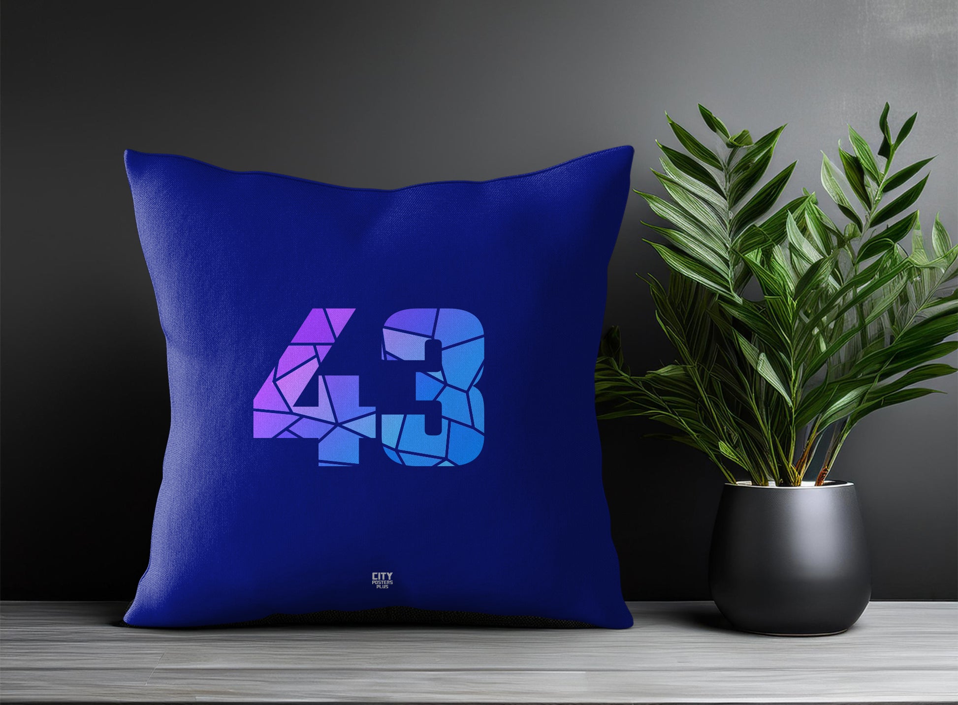 43 Number Pillow Case (Royal Blue)