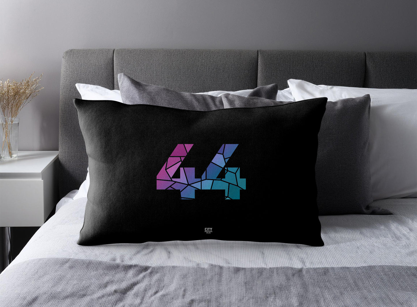 44 Number Pillow Case (Black)