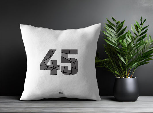 45 Number Pillow Case (White)