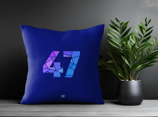 47 Number Pillow Case (Royal Blue)