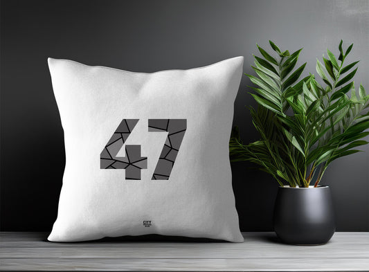 47 Number Pillow Case (White)