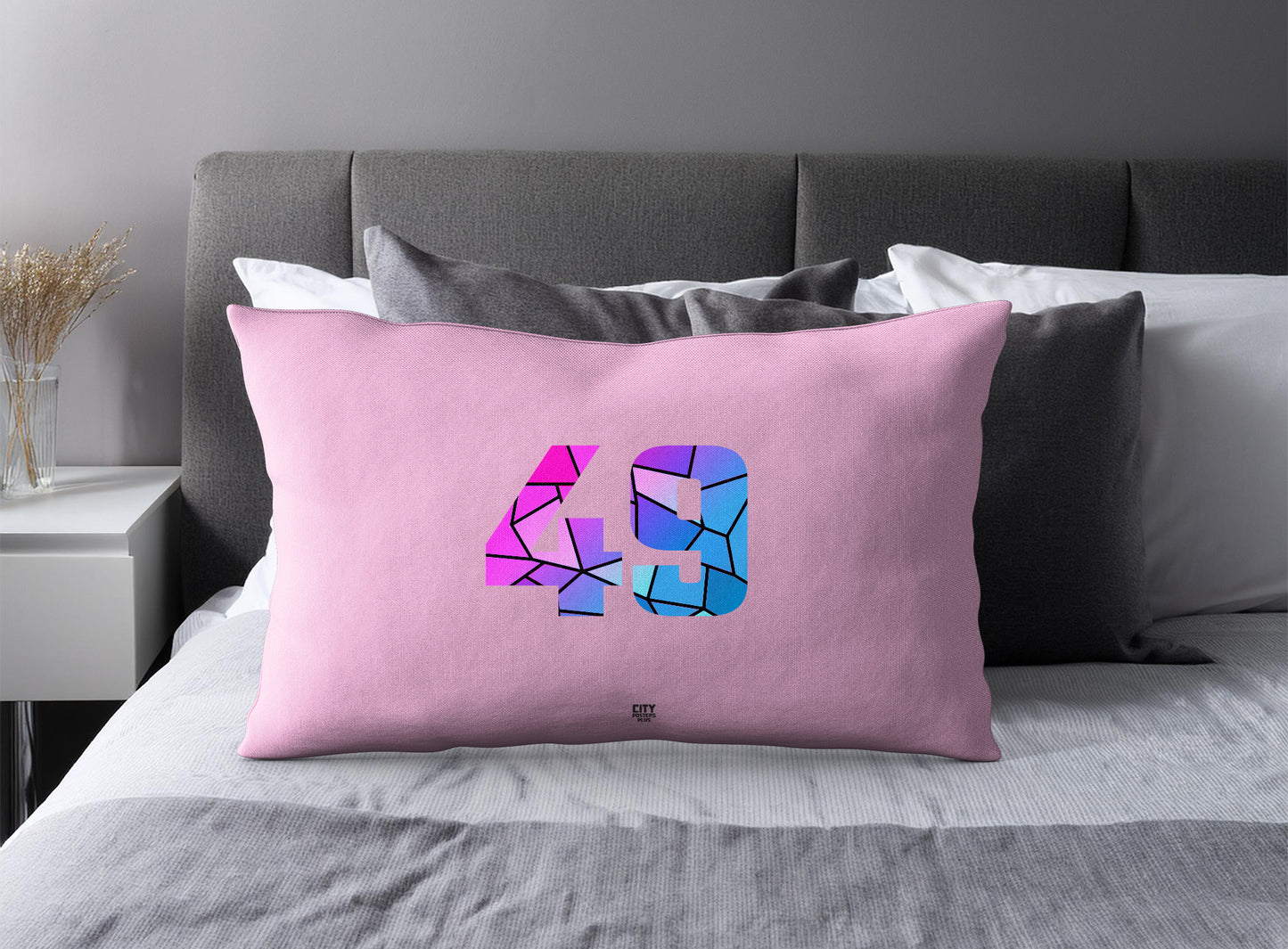 49 Number Pillow Case (Light Pink)