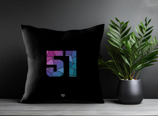 51 Number Pillow Case (Black)