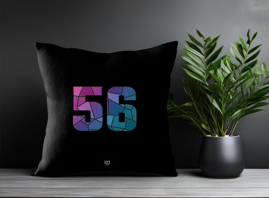 56 Number Pillow Case (Black)