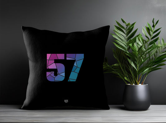 57 Number Pillow Case (Black)