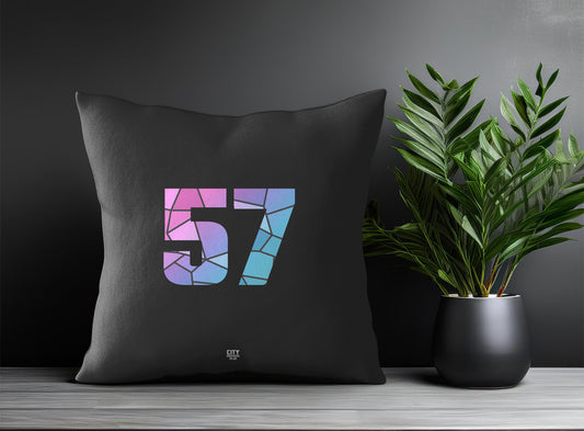 57 Number Pillow Case (Charcoal Grey)