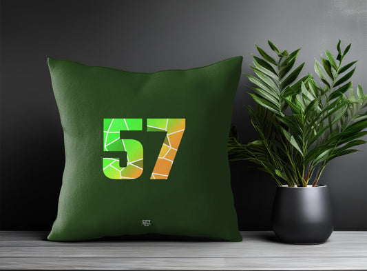 57 Number Pillow Case (Olive Green)