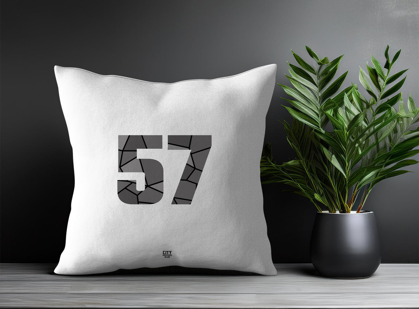 57 Number Pillow Case (White)