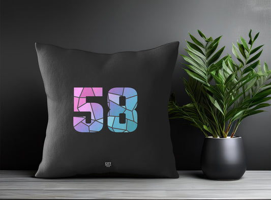 58 Number Pillow Case (Charcoal Grey)