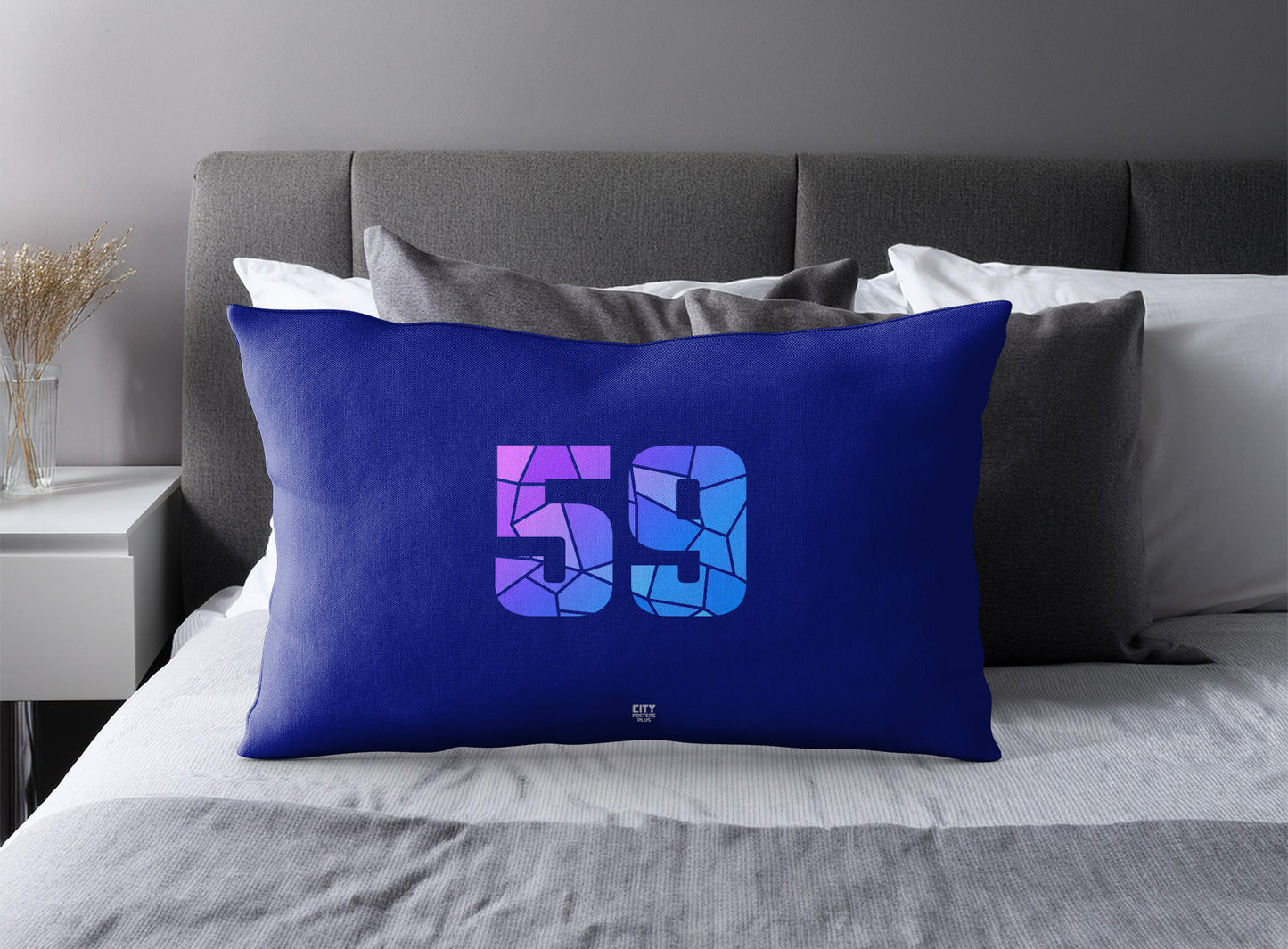 59 Number Pillow Case (Royal Blue)