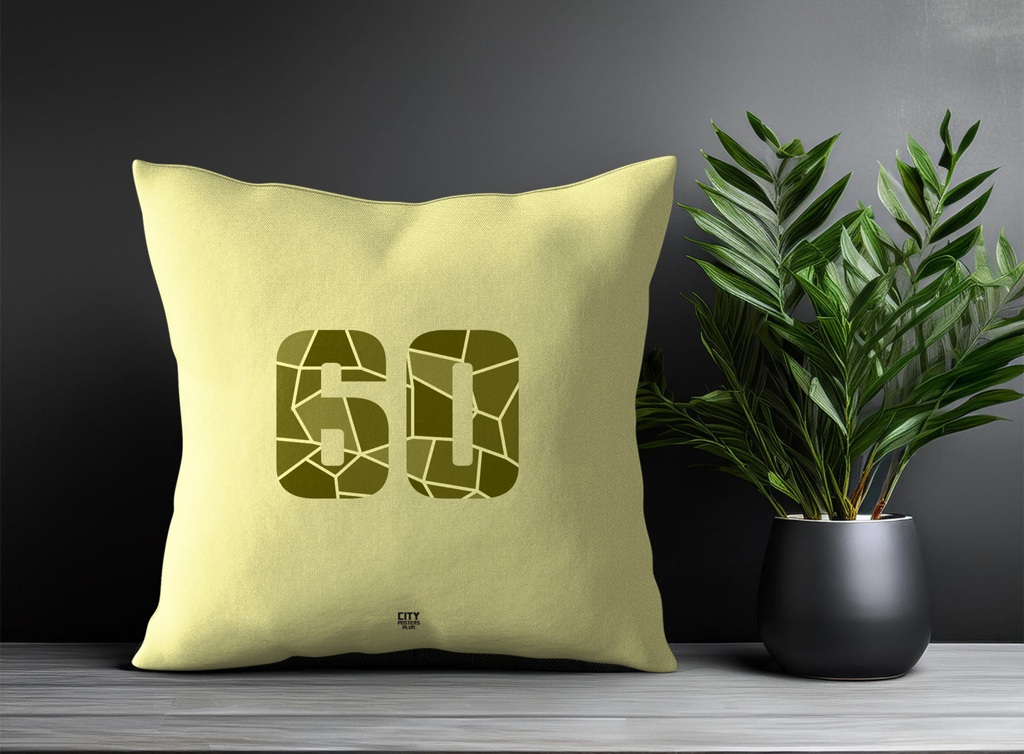 60 Number Pillow Case (Butter Yellow)