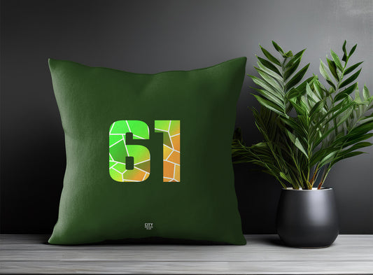 61 Number Pillow Case (Olive Green)