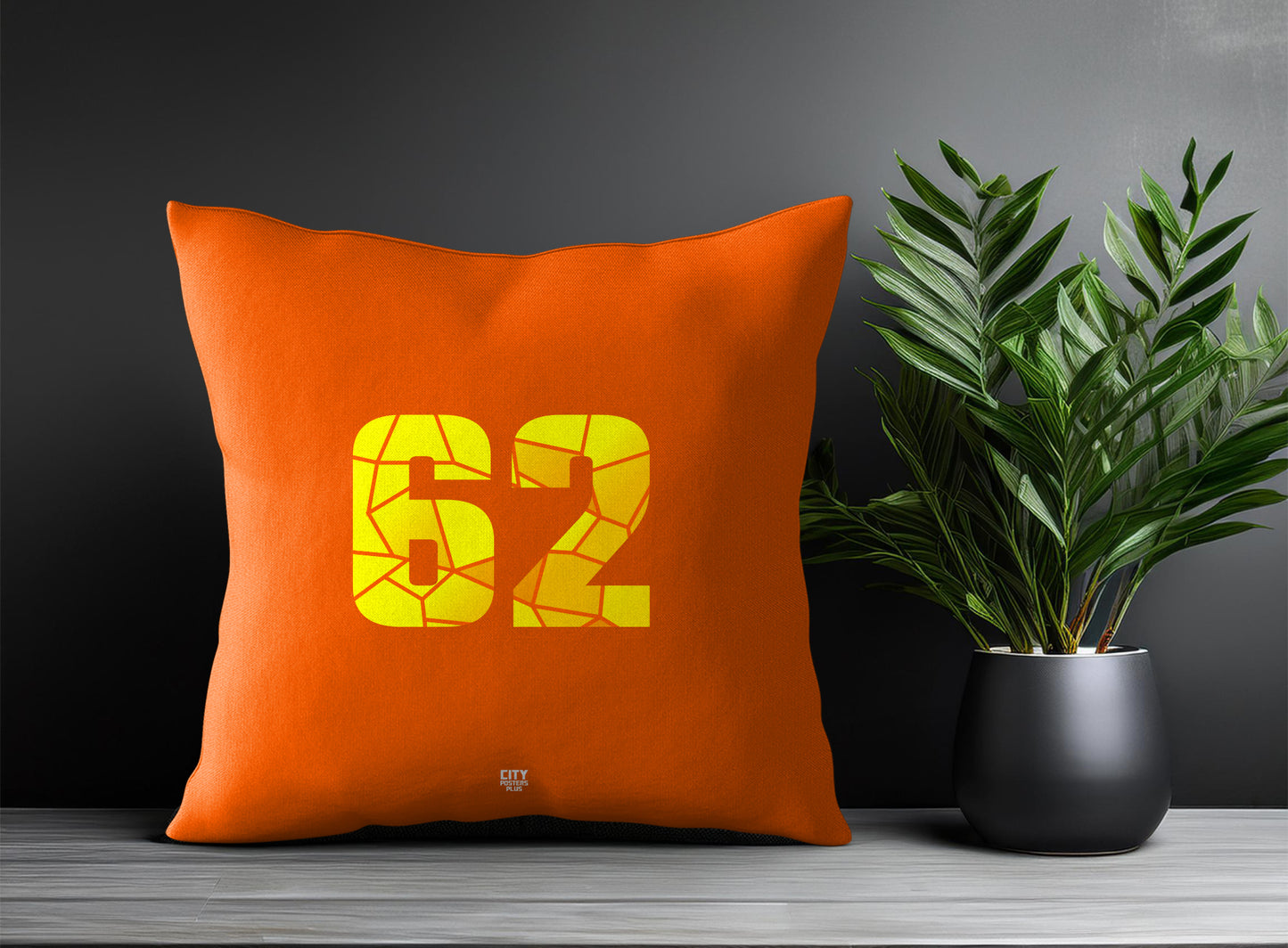 62 Number Pillow Case (Orange)