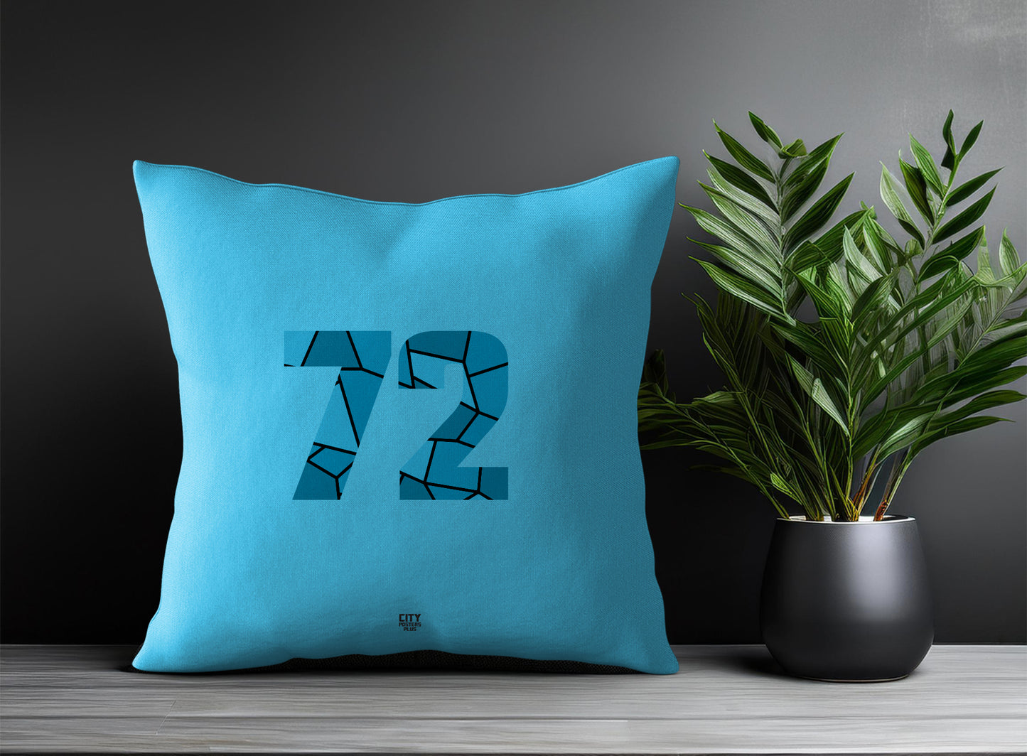 72 Number Pillow Case (Sky Blue)